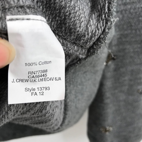 J. Crew Embellished Gray Sweatshirt - Picture 4 of 6